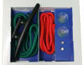The cleat can be attached with two suction cups.