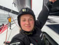 The French skipper Bonafous on the start day.