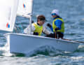 La classe Vaurien disputa il proprio campionato mondiale al largo di Travemünde, con 59 imbarcazioni al via