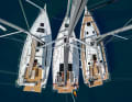 A full trio. A bird's eye view clearly shows the dimensions of the comparison boats. How do the shipyards utilise this?