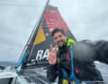 Things are looking up in the rankings: Boris Herrmann in rough conditions on the deck of his "Malizia - Seaexplorer"