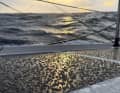 In addition, the Southern Ocean between 53 and 54 degrees latitude served up hail showers against a golden horizon.