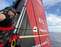 Because Boris Herrmann suffers from a fear of heights, the ascent to the mast was very daunting for him.