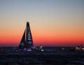The Dominator crossed the finish line at daybreak, greeted by the crimson and gold rising sun.