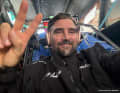 Cautiously optimistic about his Vendée Globe final: Boris Herrmann in the stormy Bay of Biscay.