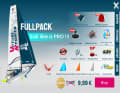 Sail and foil set-up and other equipment can also be selected and have an influence on performance. However, some things are subject to a charge.