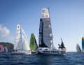 Der Japaner Koki Sawada war nach Rang zwei auf Etappe eins überglücklich. Der "DMG Mori Sailing Academy 2"-Skipper lag am Nachmittag nach dem Start bei den Protos auf Platz drei.