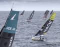 Here Sanni Beucke's mainsail looms into the picture