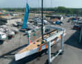 The construction by Judel/Vrolijk & Co put a Travellift in the water in Ravenna