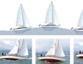 The Vindö rarely pitches, it takes the wave head-on. It has the greatest damping of all three candidates and moves most gently. The heavy rig with the high centre of gravity and the long keel also contribute to the damping. However, they do not promote speed