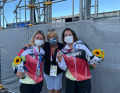 Avec Tina Lutz et Susann "Sanni" Beucke après leur victoire en argent à Enoshima 2021