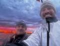 Selfie von See von Michael Höfgen mit Co-Skipper Eckhard Kaller