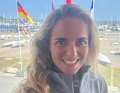 Luise Wanser fait la promotion de l'équipe féminine allemande pour la 1ère Women's America's Cup lors de la Kieler Woche