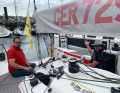 A bordo del loro JPK 10.10 e pronti per la prima tappa verso Madeira: Rasmus Töpsch e Cord Hall