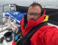 Il co-skipper Cord Hall su "Sharifa".