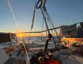 The view of the horizon from the stern of "Sharifa"