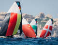 Beautiful sailing in the Olympic 49er FX fleet