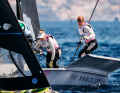 Le jeune équipage de 49erFX, composé de Marla Bergmann et Hanna Wille, a manqué de peu d'en remporter une lors de sa première olympique.