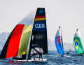 Fourth after day 2 at their Olympic premiere: skiff sailors Marla Bergmann and Hanna Wille from Mühlenberger Segel-Club