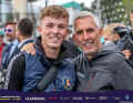 "Intermezzo" owner Jens Kuphal with his son Jascha Kuphal, who first took photos at the ORC European Championship and then jumped in as a sailor