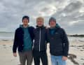 Trois solistes allemands ont la 25e Mini-Transat 2025 en ligne de mire (de droite à gauche) : Thiemo Huuk, Hendrik Lenz, Victor David