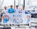 The "Momo" crew at the finish line (from right to left): Tobias Brinkmann, Berthold Brinkmann, Martin Buck and Sönke Boy.