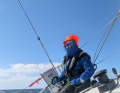 L'ancienne skipper de Mini-Transat Lina Rixgens à la barre du Sun Fast 30 OD "Gaia".