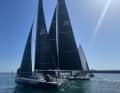 Auch von der Rarotonga-Crew festgehalten sind hier zwei Top-Boote der Nordseewoche und der IDM: die schnelle "Rafale" mit der Segelnummer GER 5676 von Henri de Bokay und Jonas Hallbergs neue JPK 10.50 "Hinden". Beide Crews sind mit einigen Ambitionen in die Offshore-Meisterschaft und das Pantaenius Rund Skagen Rennen gestartet.