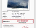 C'est l'équipage du « Nica » qui s'est lui-même infligé cette contravention humoristique après un nouvel arrêt dû au calme plat.