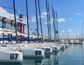 Die gestellten Boote vom Typ Sun Fast 30OD liegen beim gastgebenden CNTL.
