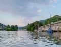Le ponton du club de sports nautiques Heidelberg-West, sur le Neckar.