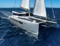 Der neue Windelo 50 unter Segeln. Der nachhaltig gebaute Kat soll ganz ohne fossile Brennstoffe auskommen