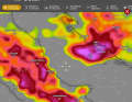The storm system over the Croatian coast.