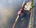 The sunken yacht in Wilhelmshaven had already lowered its mast