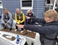 The theoretical content was explained to the participants in a practical manner directly on board.