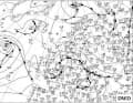 Analysekarte des Deutschen Wetterdienstes (DWD)