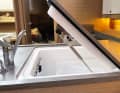 Although the refrigerator lid is large, it cannot be opened beyond an angle of 45 degrees