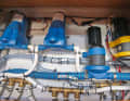 All pumps for the water supply are integrated under the saloon luminaires, making maintenance and troubleshooting easier