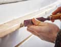 The finishing touches: shorten any protruding wooden plugs ...