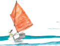 The author sailed across Lake Constance in an Optimist for three days