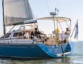 Purely a matter of taste: the deck saloon takes some getting used to visually, partly because of the brown panes. They are supposed to keep the heat out. And they do