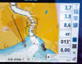 The obstacle warning also recognises shallow water areas and navigation marks - but only if they are shown on the map