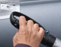 The handle sits comfortably in the hand, but the throttle position must be held permanently