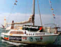 1996 -1998: First solo circumnavigation with a self-built 26-foot boat based on a Swallow 26. The start and finish of the 26,000 nautical mile trip was Grado in Italy