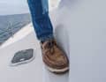 The shipyard has moulded in steps to make it easier to climb onto the saloon roof