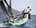 The "Warthog" sails under the Antiguan flag and with a largely local crew. She took second place in her class.