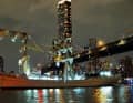 La nave a vento "Cuauhtémoc" dopo il passaggio del ponte.