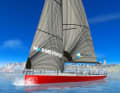 The yacht shown is freely available to all users in addition to the laser