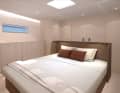 The spacious master cabin in the foredeck. | Illustrations: YYachts