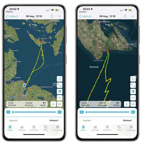 Reine Luftlinie wäre jede Strecke nur 40 Kilometer lange gewesen. Doch durch das Kreuzen zur Insel Ærø wurden es am Ende 110 Kilometer. 
